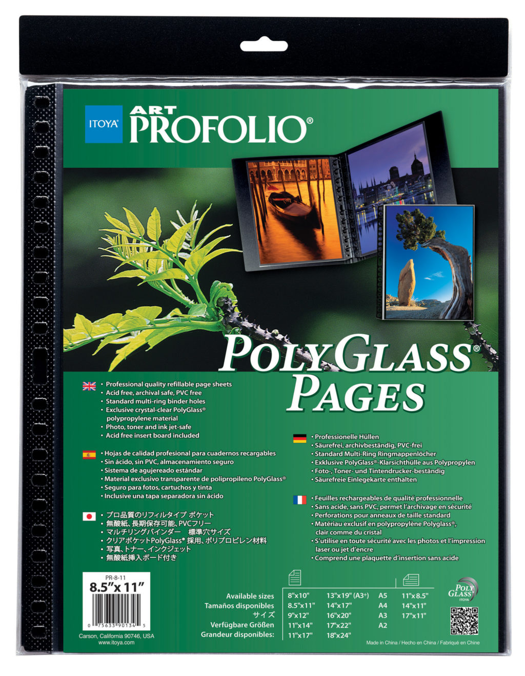 Itoya 8.3x11.7" A4 Size PolyGlass Refill Pages 10 Pages per Pack #PR-A4 