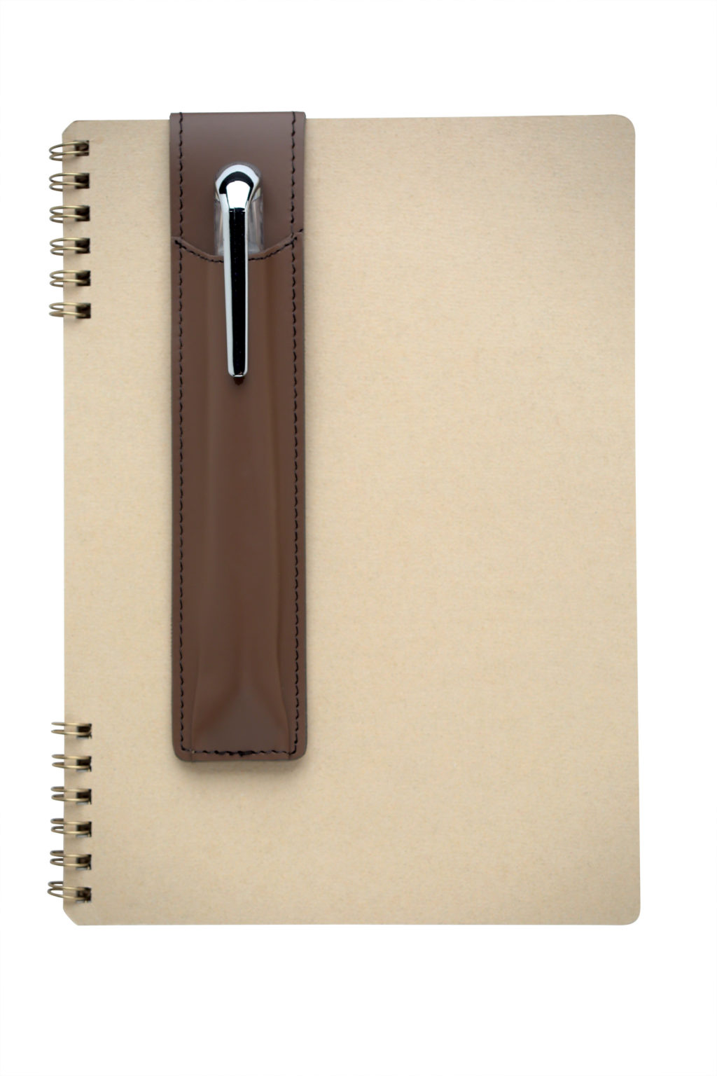 Itoya Profolio Journal Sidekick Magnetic Pen Holder in Brown
