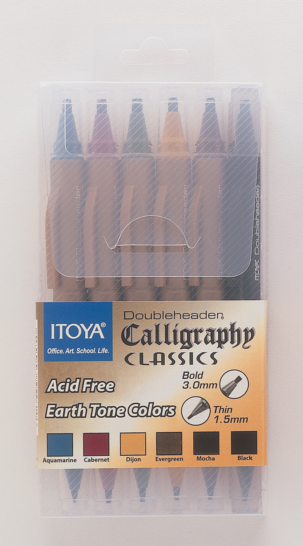 SET OF 2 ITOYA CL-10 DUAL SIDED CALLIGRAPHY PENS-RED 